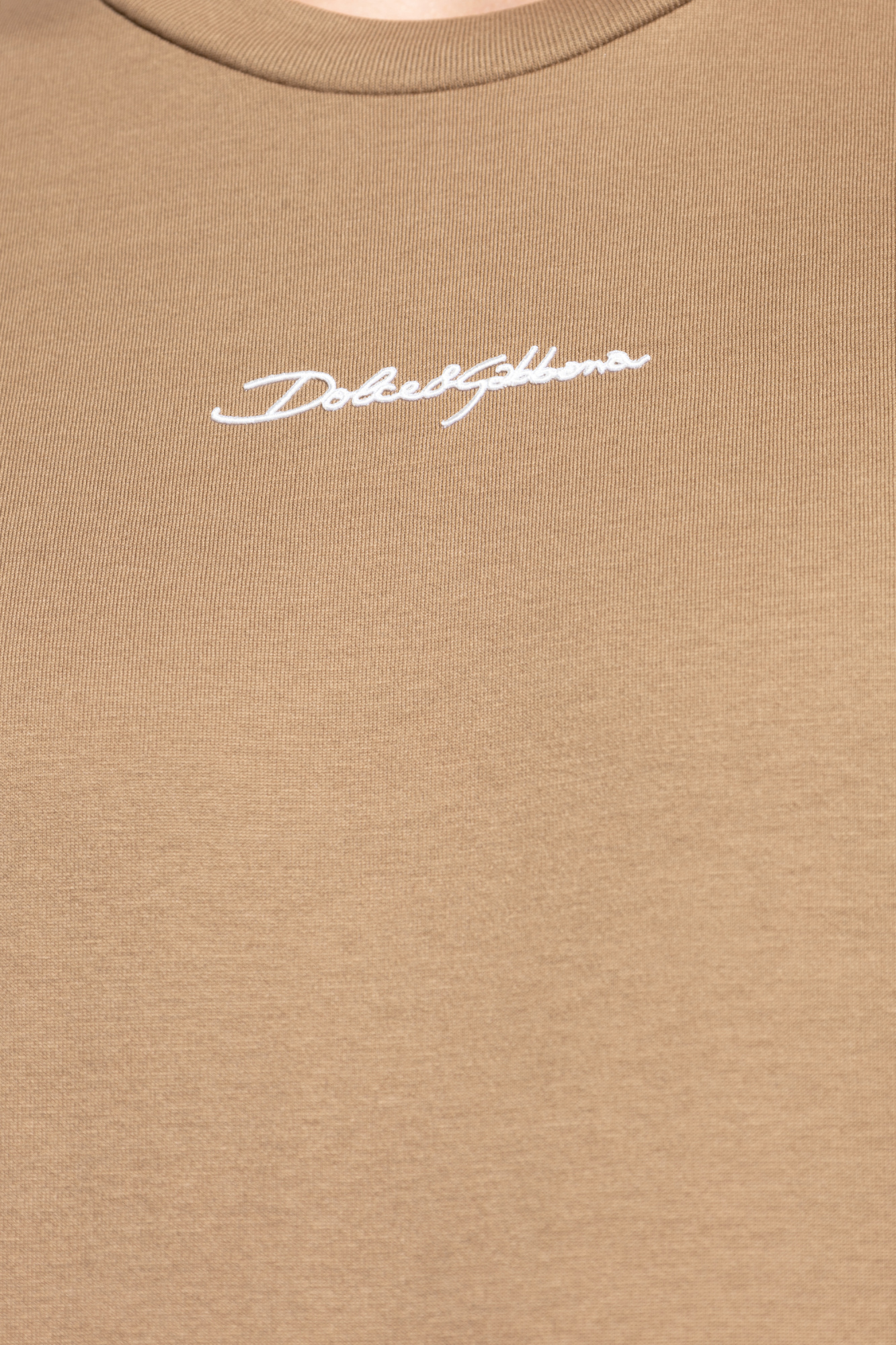 Beige T-shirt with logo Dolce & Gabbana - Vitkac AS